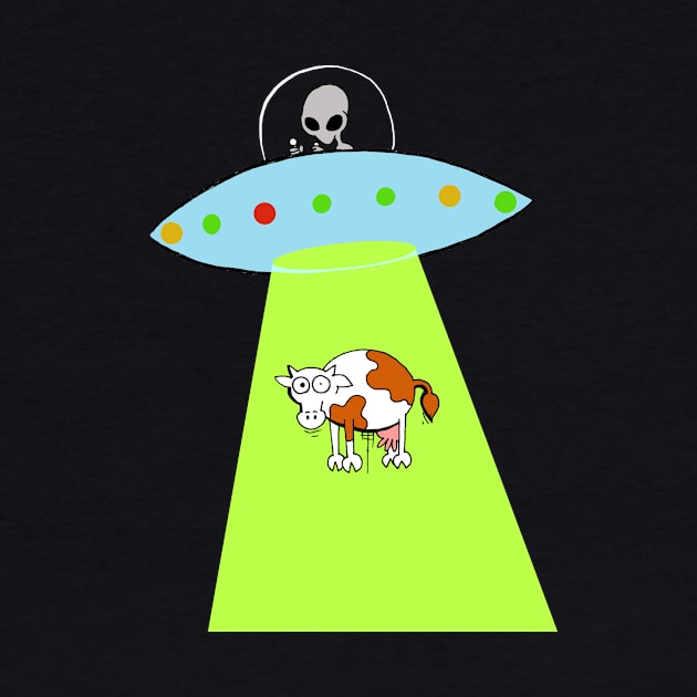 UFO and cow by lucamendieta